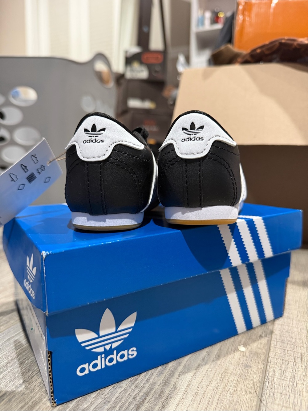 adidas Taekwondo Lace CF EL Toddler Shoes Black White Size 6K NWT - Picture 3 of 6